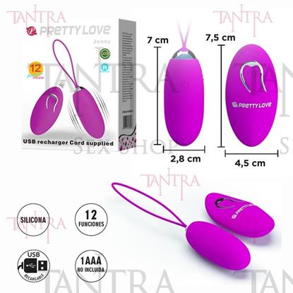 Bala vibradora Jenny con 12 modos de vibracion y carga USB Jenny